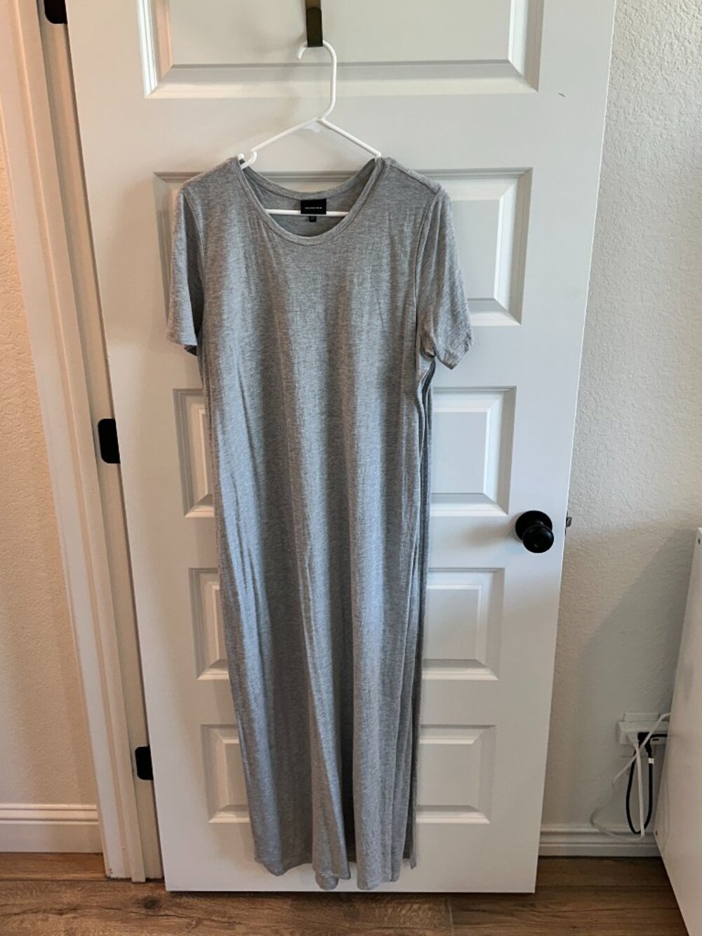 Who What Wear Gray XL Maxi Dress Two Layers with Side Slit